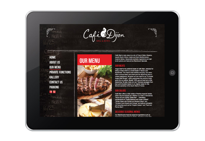 Cafe Dijon Website | Branding and Websites in South Africa | Malossol